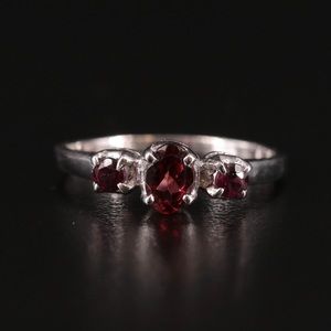 Sterling garnet ring. Size 8